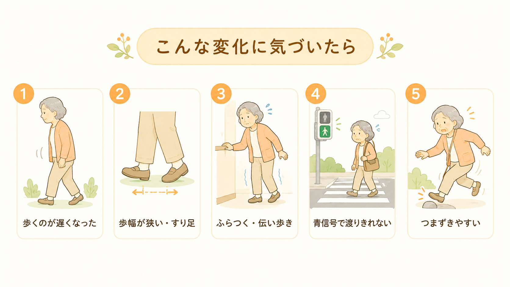 親の歩き方が変わってきたら｜高齢者の「歩く力」の変化が教えてくれることと、家族ができること