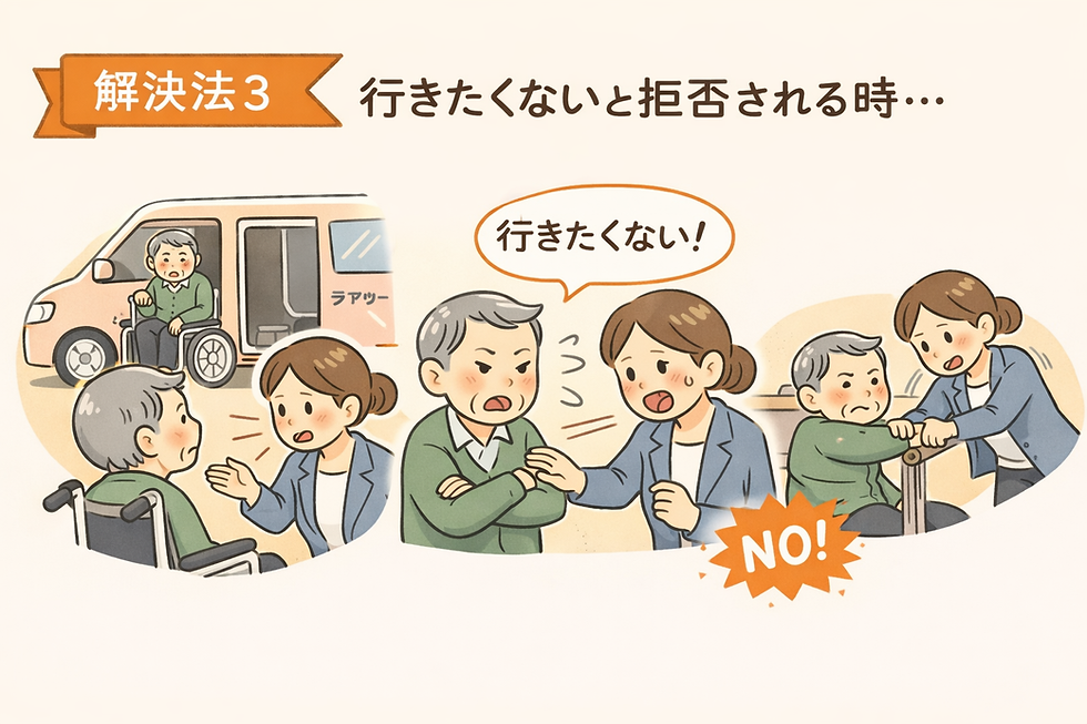 デイサービスにいきたくないと拒否