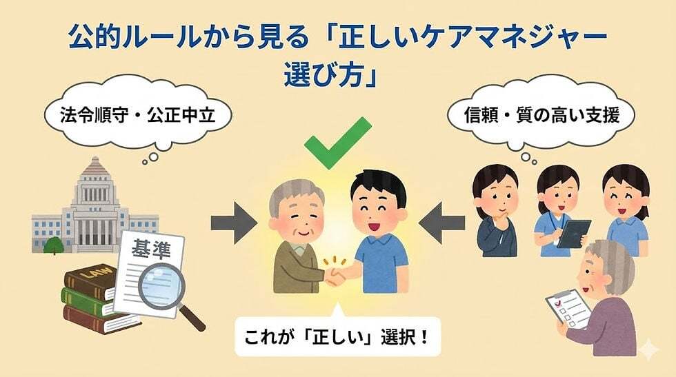 公的ルール ケアマネジャー 選び方