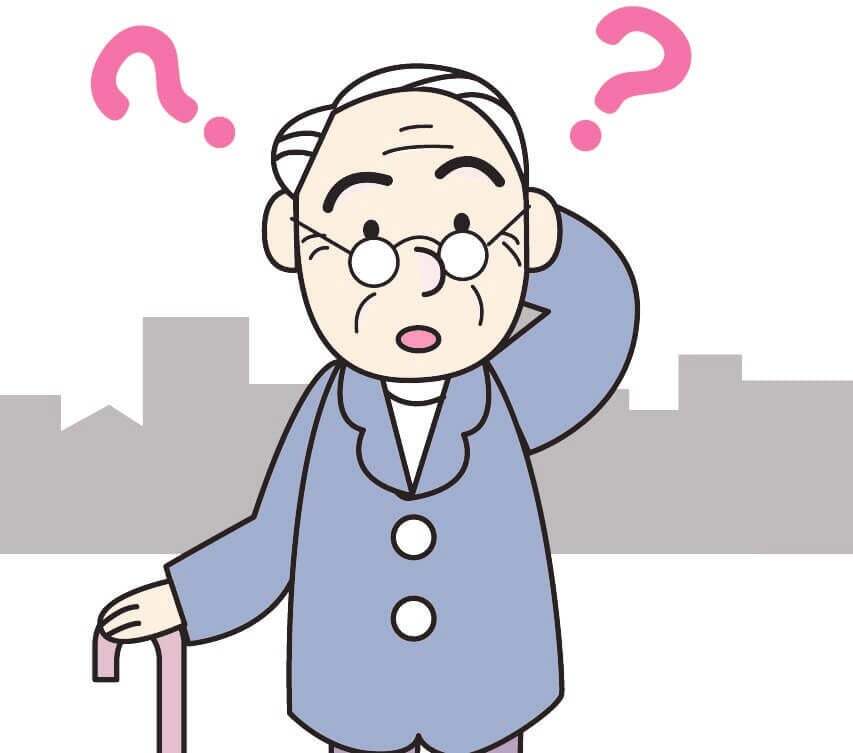 認知症患者が徘徊して自分がどこにいるかわからなくなっている様子